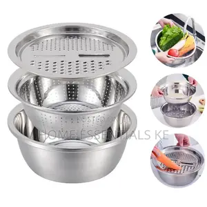 *New Arrival* *Stainless Steel 3in1 Grater Colander Bowl