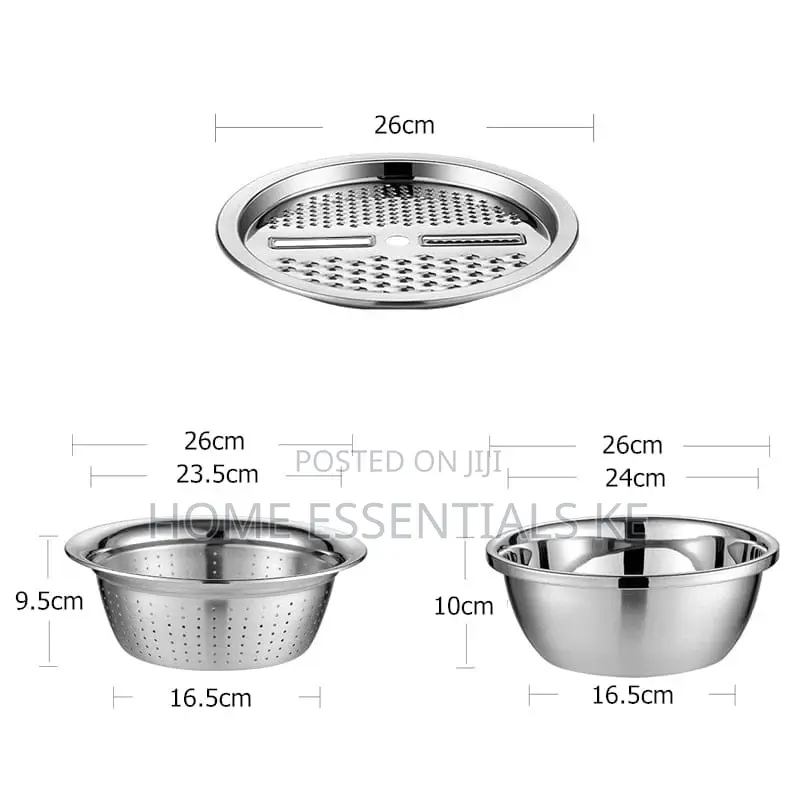*New Arrival* *Stainless Steel 3in1 Grater Colander Bowl