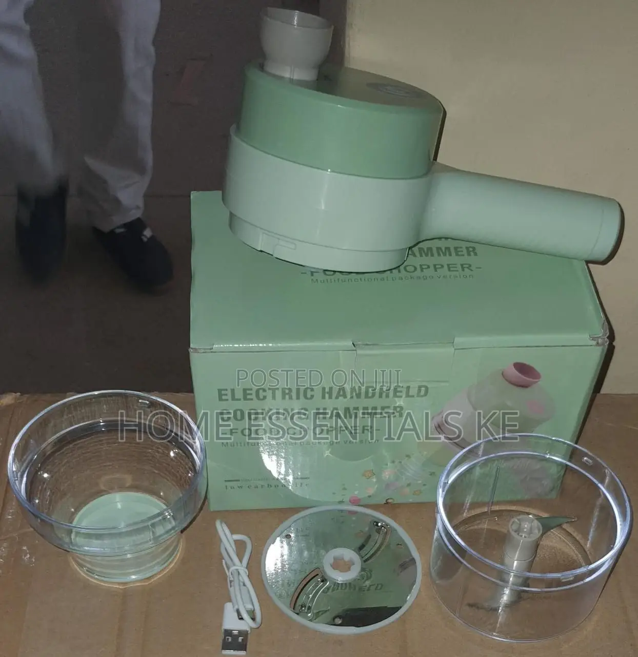 Rechargable Electric Hand Held Hammer Food Chopper