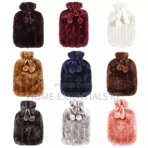 *Hot Water Bottles With Faux Fleece Cover 2l