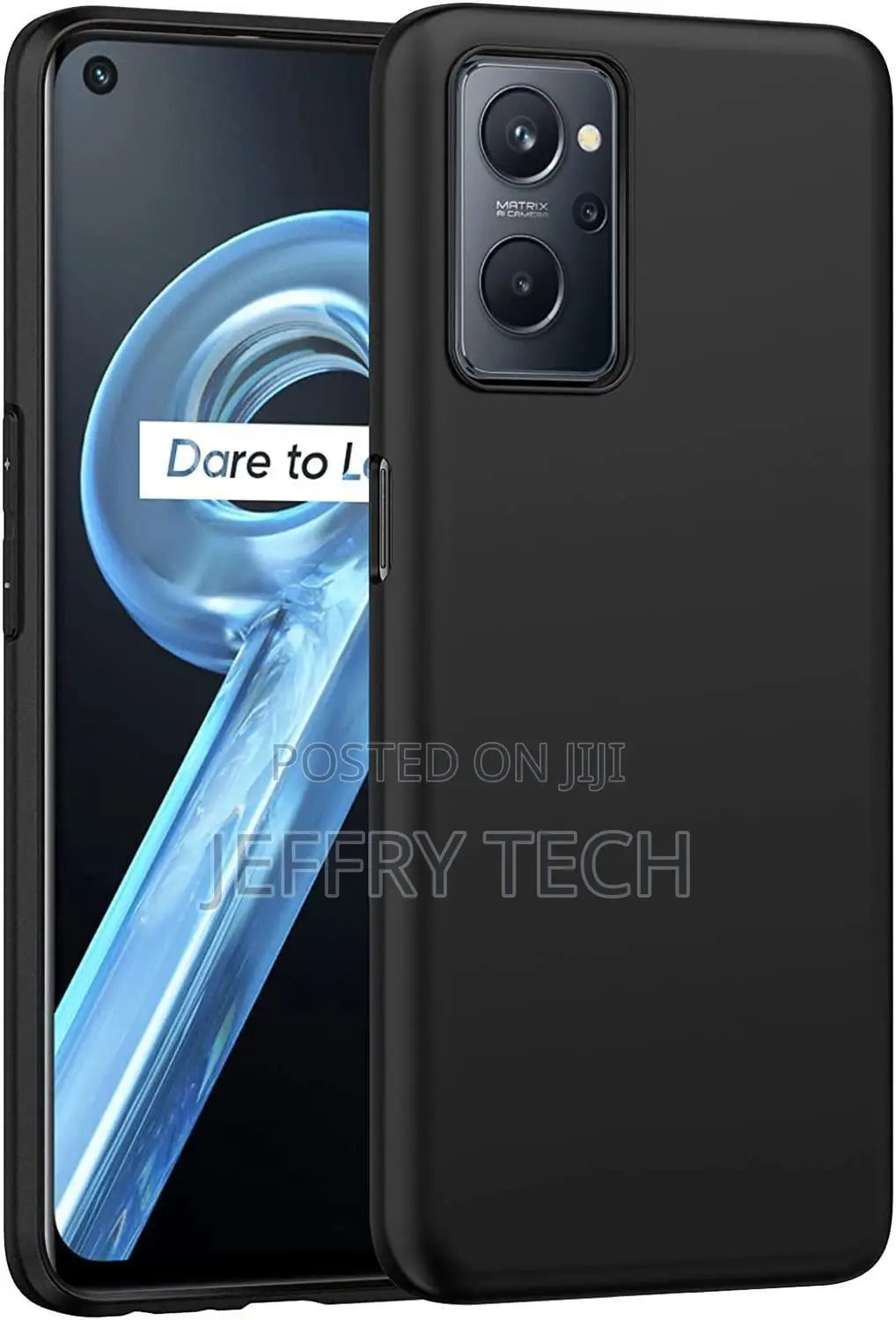 OPPO A96 Case, Black Silicone Slim Armour Gel Phone Cover +