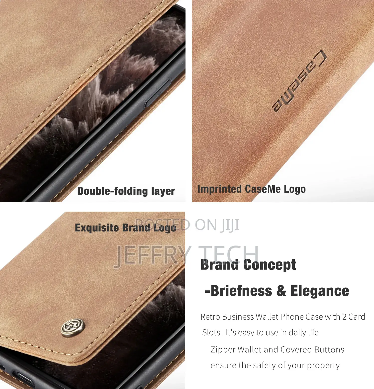 Caseme Wallet Case Anti-Fall Handmade Leather iPhone 13 Pro