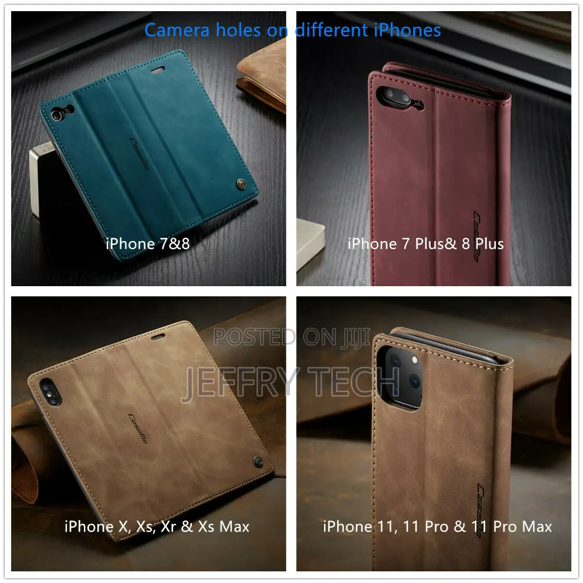 Caseme Suede Wallet Case Flip Cover for iPhone 7 X 11 12 13