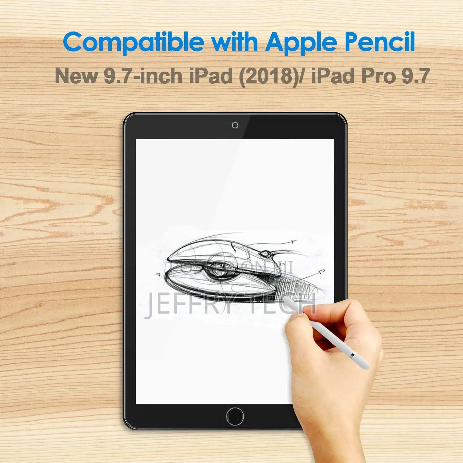 Screen Protector for Apple iPad (9.7 Inch, 2018/2017 Model),