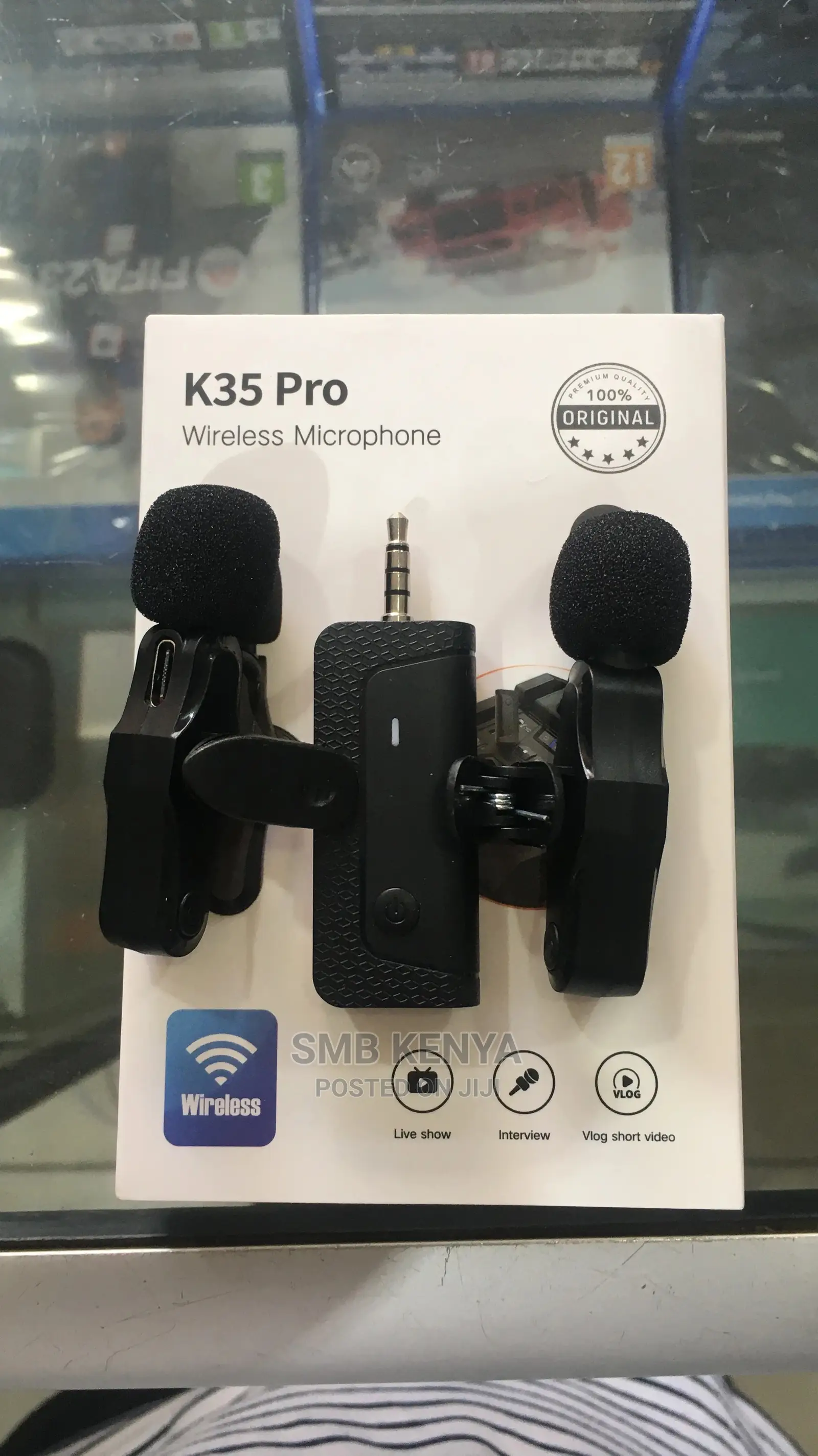 Dual Wireless Collar Lavalier Microphones