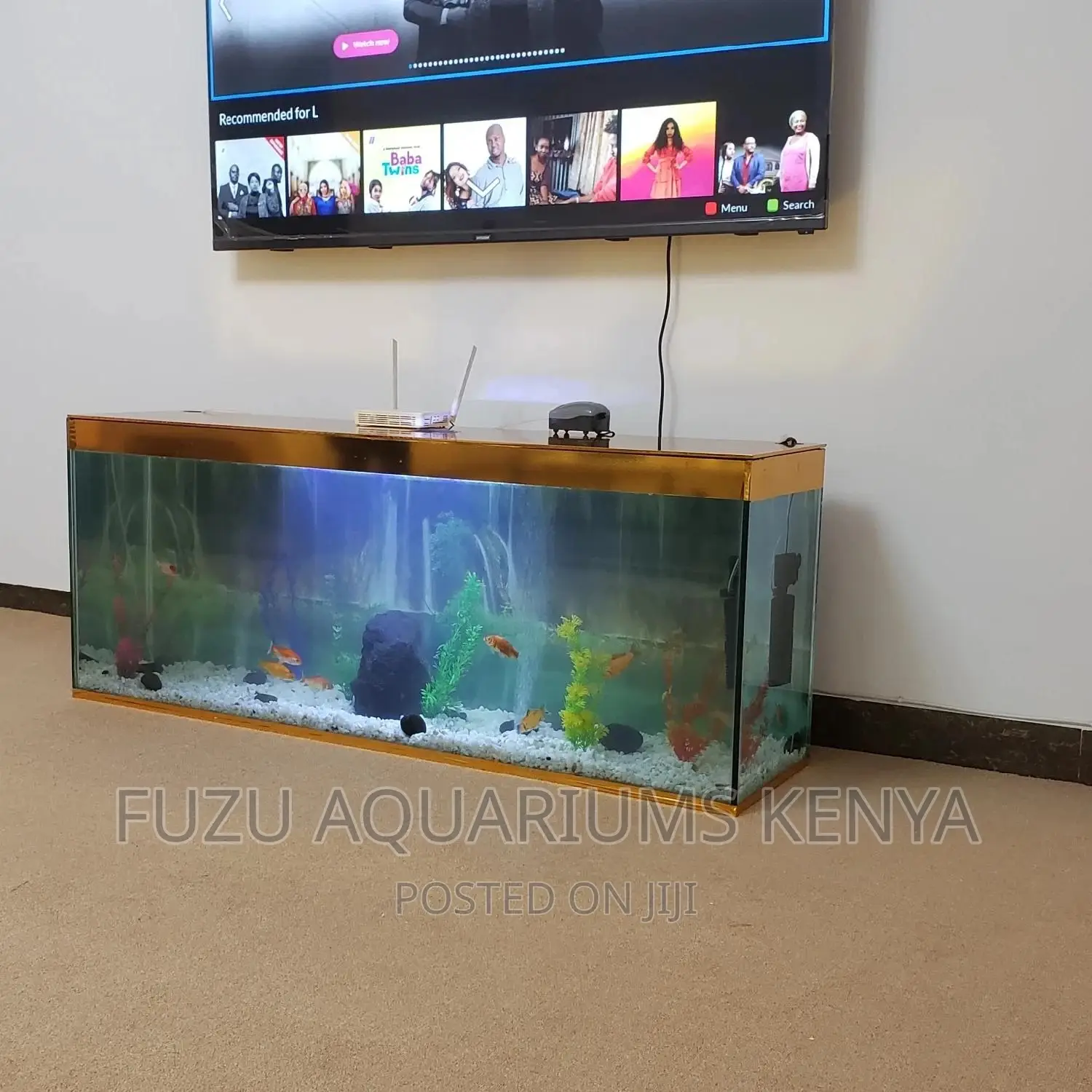 Tv Stand Aquarium With Fish