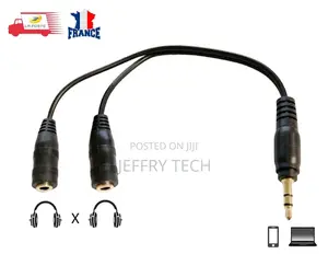 3.5mm Audio Stereo Y Separator Cable Extension Headphone, He