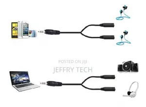 3.5mm Audio Stereo Y Separator Cable Extension Headphone, He