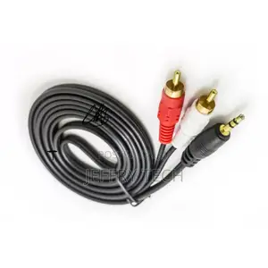 Jack RCA AUX 1m Audio Cable 3.5mm Jack Plug to 2 Chinch RCA