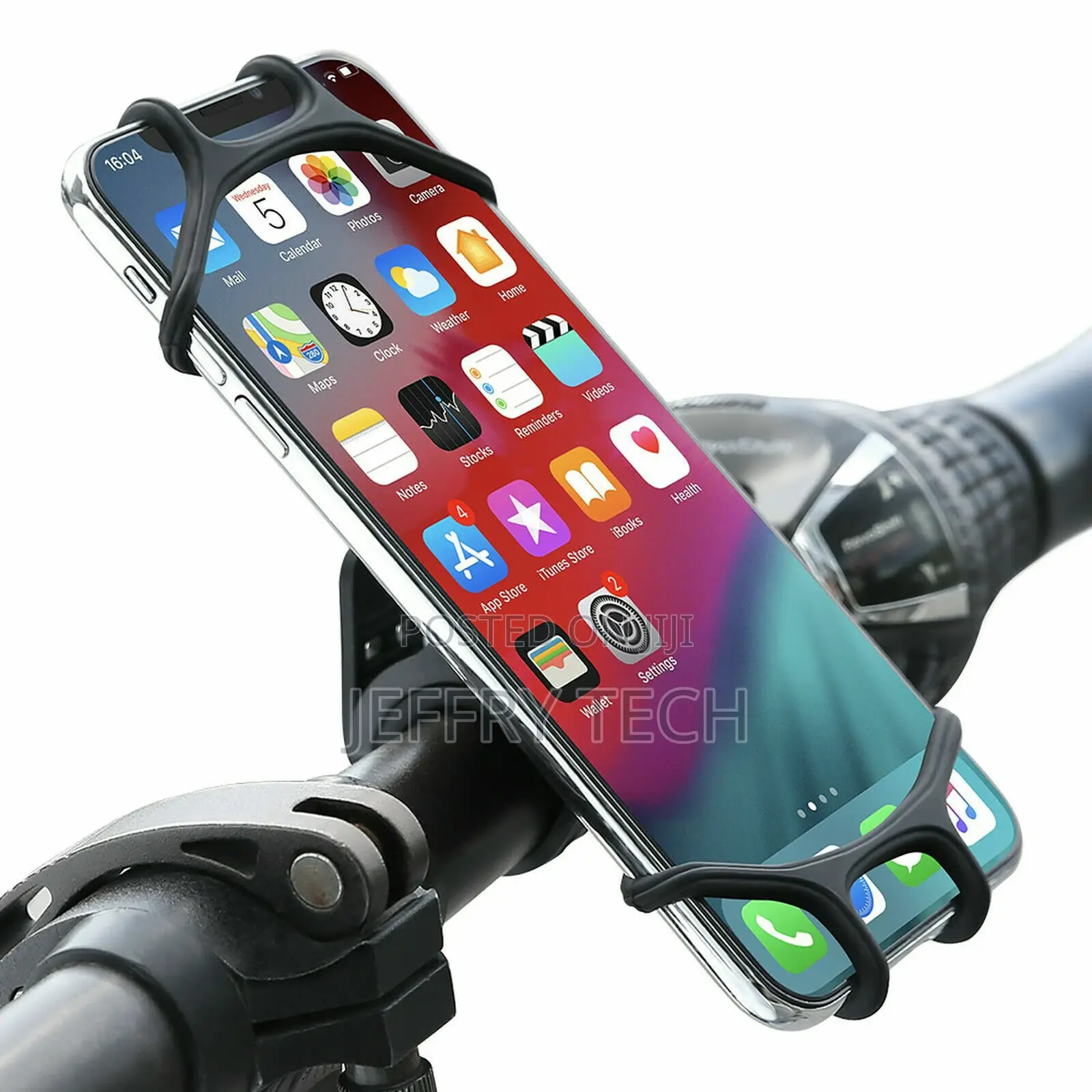 Cell Phone Mount Bicycle Silicone Scooter Motorcycle Cell Ph