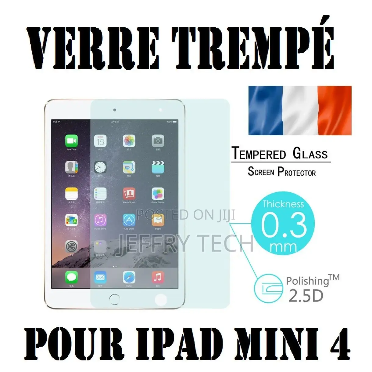 iPad 2/3/4/5/Air/Mini Tempered Glass Protector Film Glass