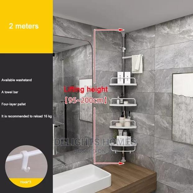 Telescopic Bathroom Corner Shelf 4 Layer - thumbnail 2