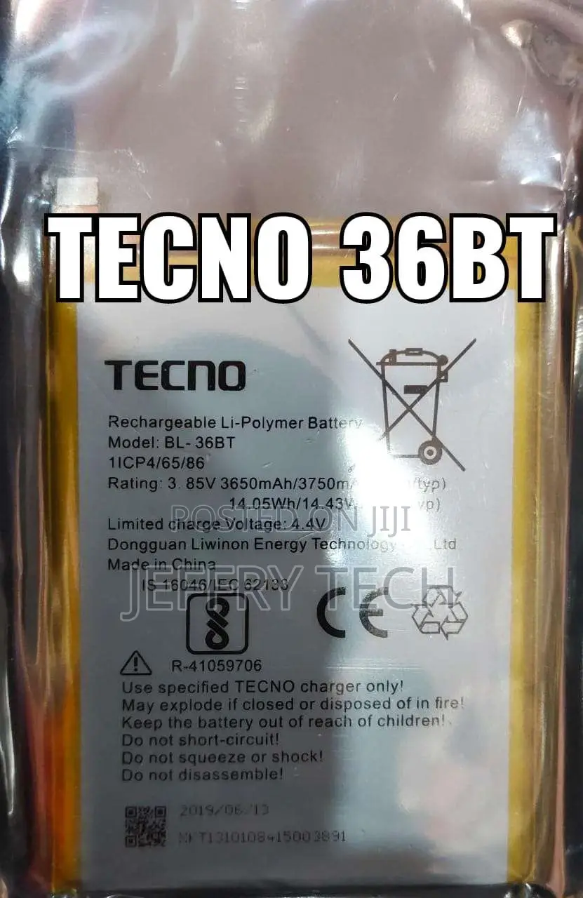 Mobile Battery for Tecno Camon Iair 2 Plus Model BL-36BT 375