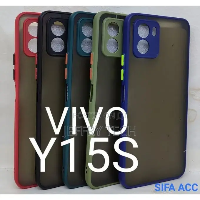Vivo Y15s Shockproof Back Cover Case + Phone Ring OTG Cabl