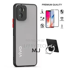 Vivo Y01 Shockproof Back Cover Case + Screen Protector Pho