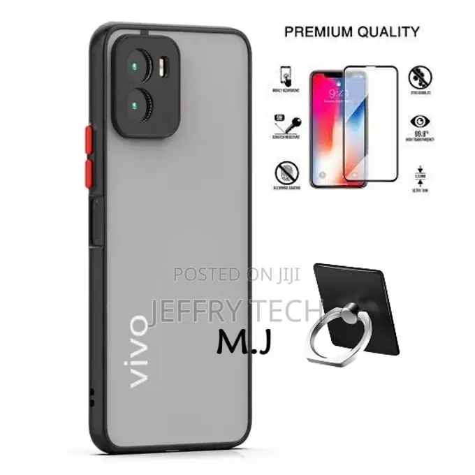 Vivo Y01 Shockproof Back Cover Case + Screen Protector Pho