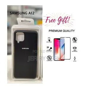 Samsung Galaxy A12 Thin Silicone Back Cover Case + Screen Pr