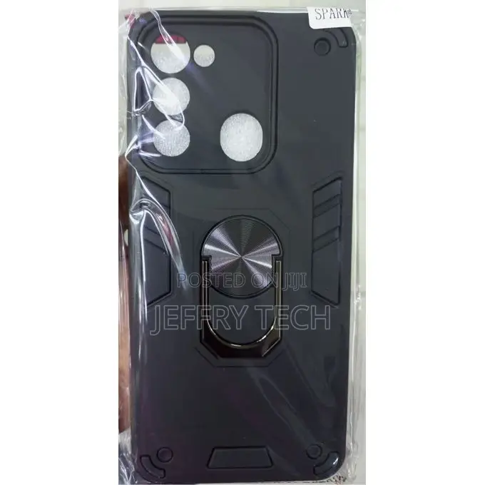 Tecno Spark 9, Fashion Black Back Cover Case.\