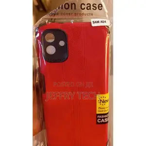 Samsung A04 Classy Back Cover Case: Red/Black.