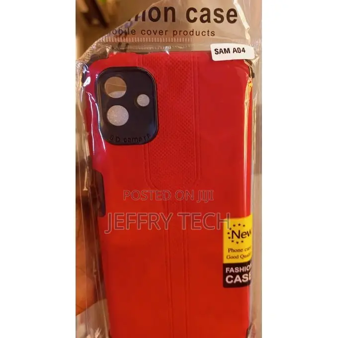 Samsung A04 Classy Back Cover Case: Red/Black.