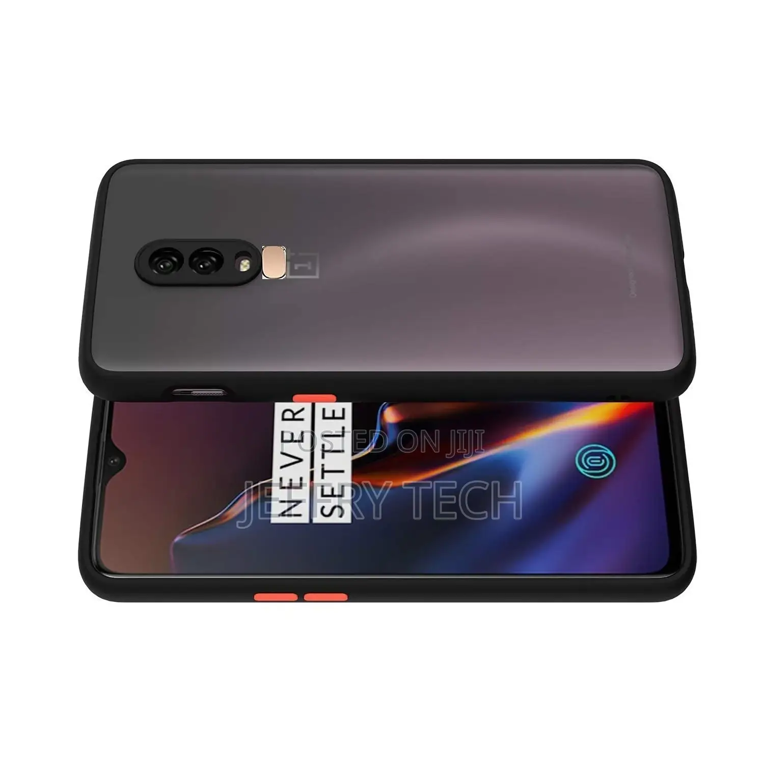 Flexible Back Cover Case Compatible for Oneplus 6 (Black)