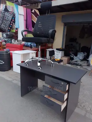 Office Desk and Headrest Office Chair