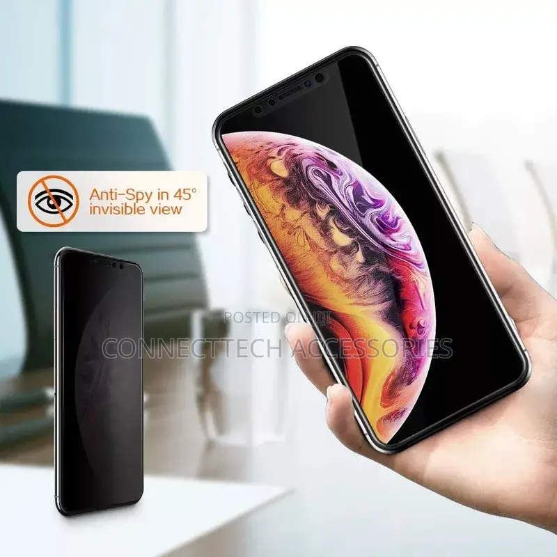 iPhone 11/11 Pro/Xs Max/XR/XS/7 Plus 5D Privacy Full Screen Protector