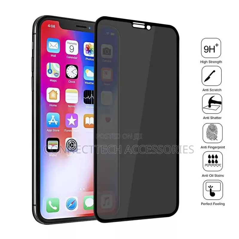 iPhone 11/11 Pro/Xs Max/XR/XS/7 Plus 5D Privacy Full Screen Protector
