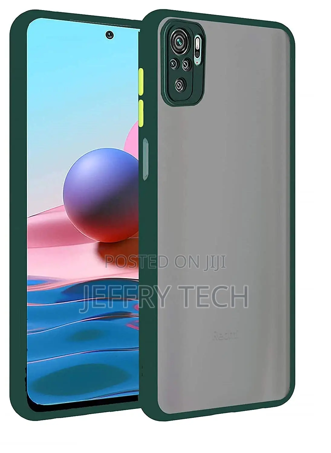 Smoke Back Cover Case Compatible for Redmi Note 10 (Green)