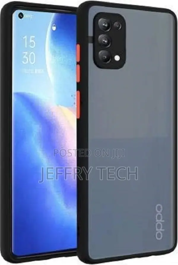 Smoke Back Cover Case Compatible for Oppo Reno 5 Pro (Black)