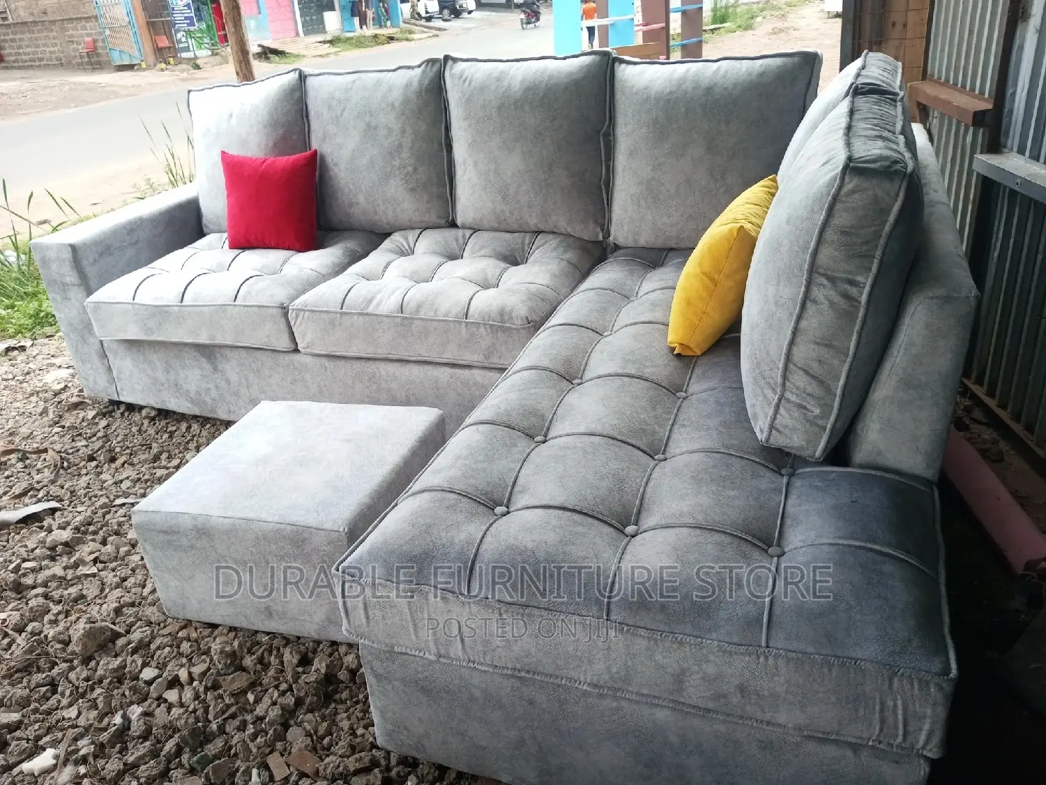 L Seat Sofa Grey Light