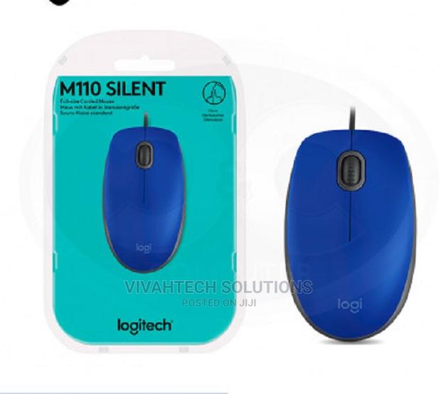 Logitech USB Silent Mouse M110 - Blue - main view