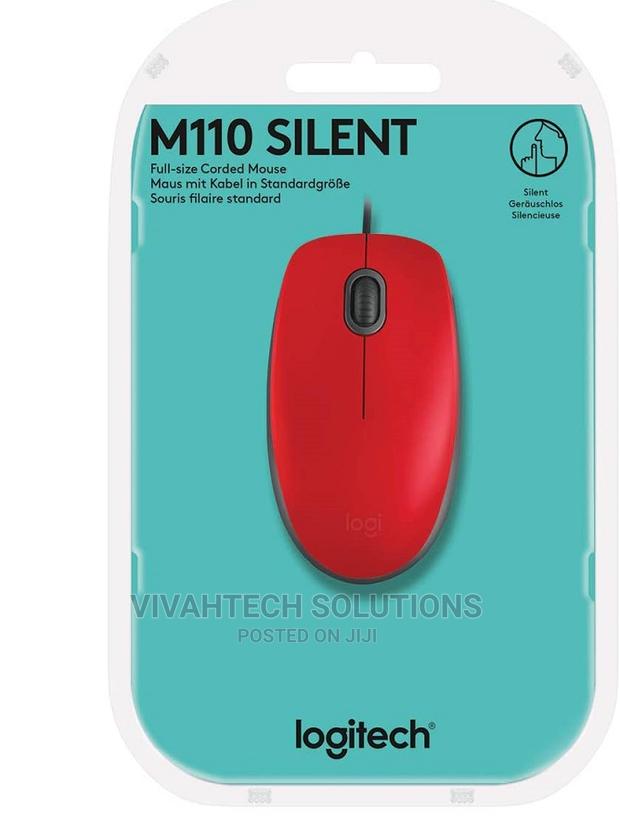 Logitech USB Silent Mouse M110S Red - main view