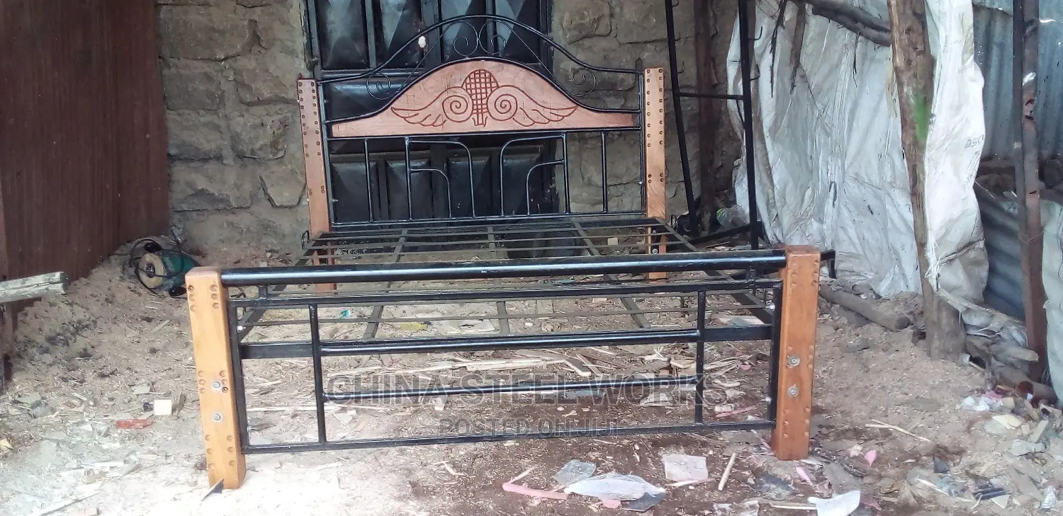 5 by 6 Metalic Frame Mahogany Stands