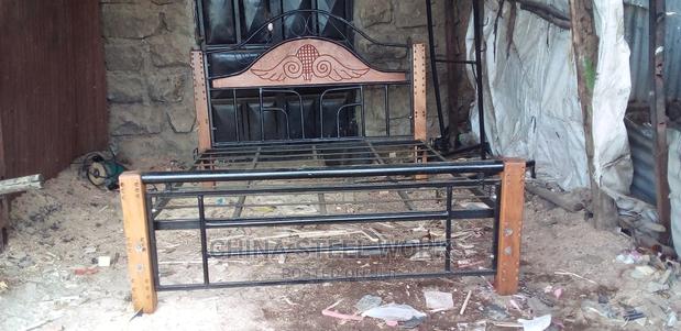 5 by 6 Metalic Frame Mahogany Stands