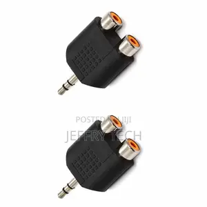 3.5mm Male Stereo Plug to 2 RCA Female Phono Audio Y Splitte