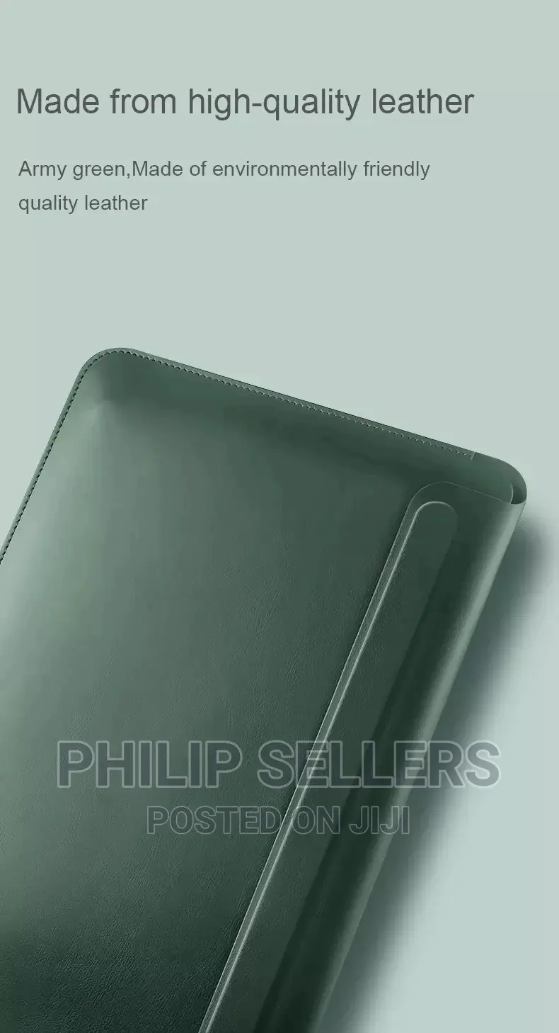 Flip PU Leather Protective Case Cover for Mac Book Green Bro