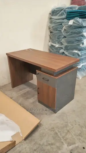 1.4m Brown and Grey Office Desk