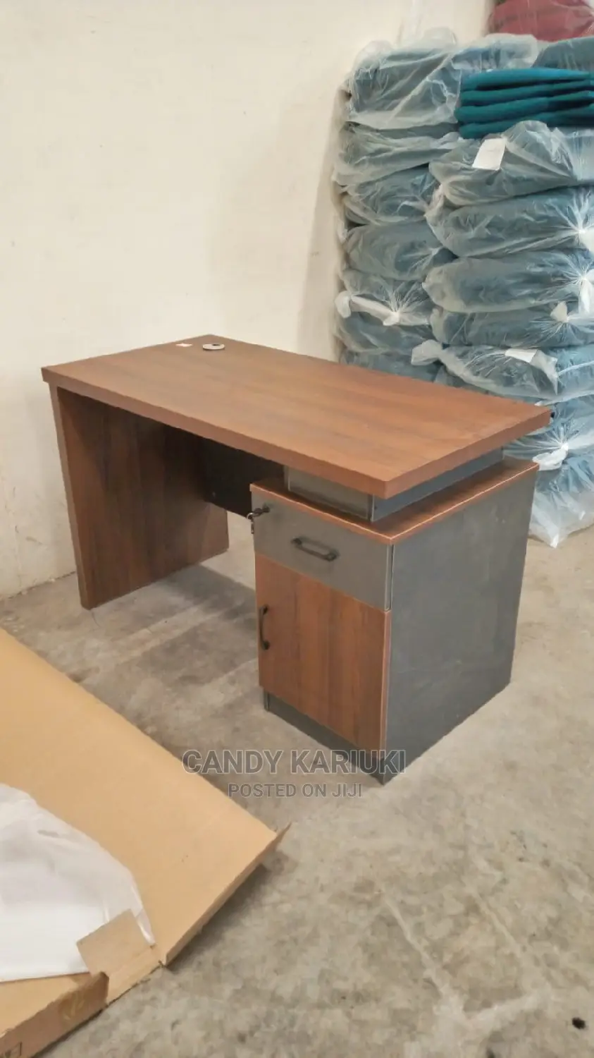 1.4m Brown and Grey Office Desk