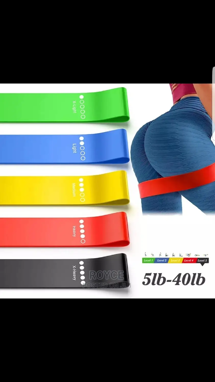 5pcs Latex Resistance Bands