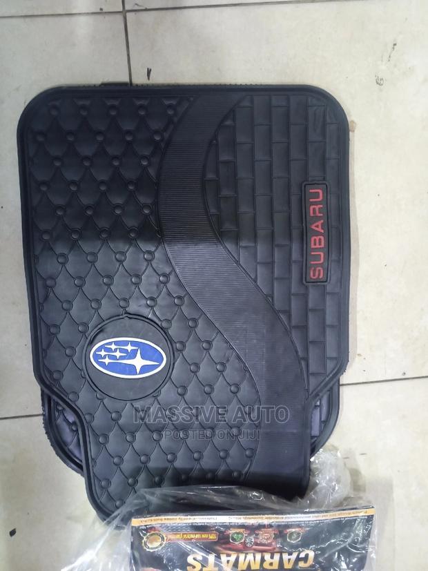 Blue Log Subaru Floor Mats - main view