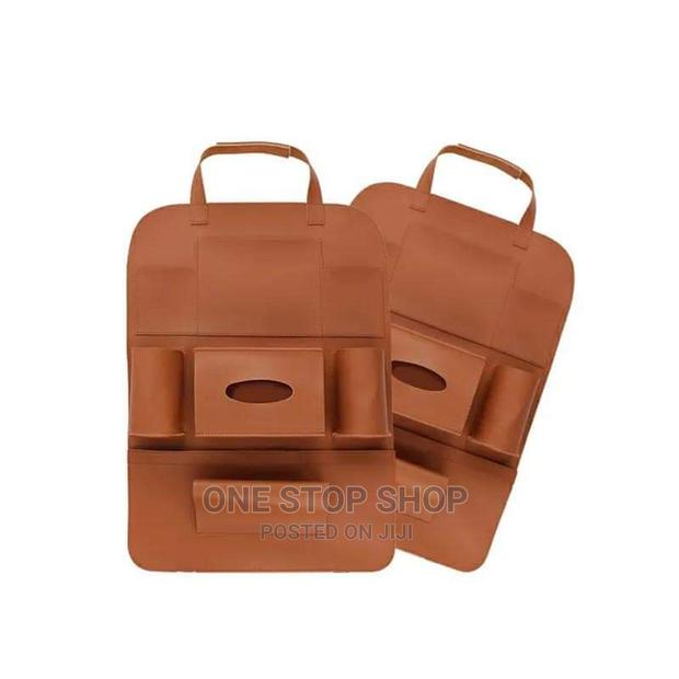 Black,Grey,Brown,Baije 2pcs Leather Back Seat Organizer - thumbnail 2