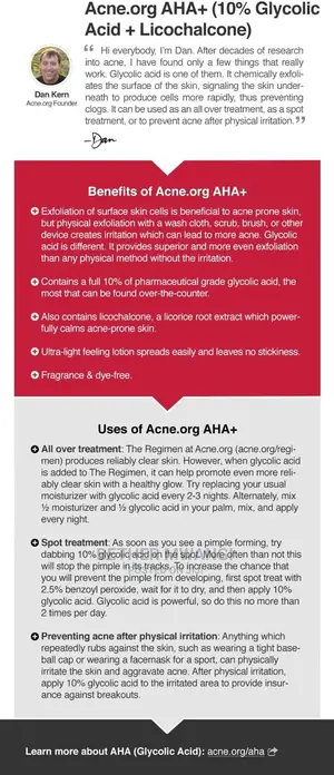 Acne.Org AHA Glycolic Acid 10%