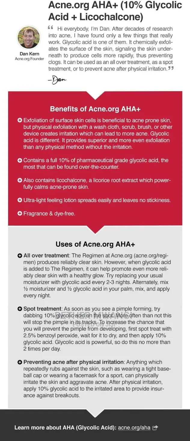 Acne.Org AHA Glycolic Acid 10%