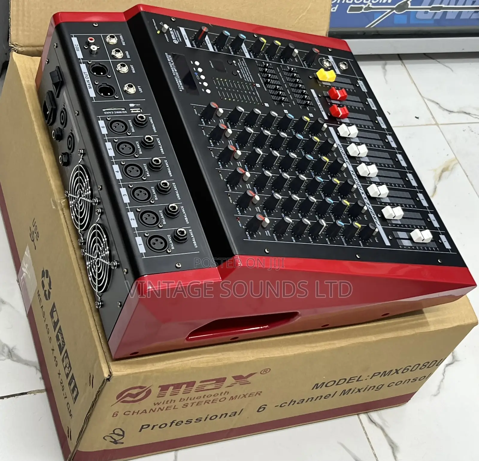 Omax Audio Powered Mixer, 6 Channel With Bluetooth and USB