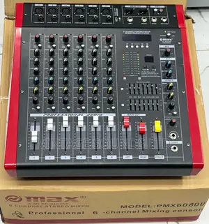 Omax Audio Powered Mixer, 6 Channel With Bluetooth and USB