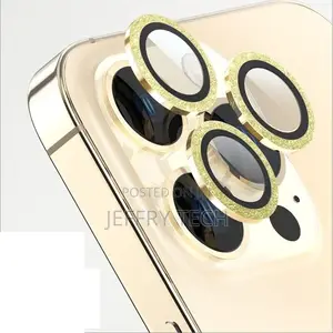 iPhone 14 13 12 11 Pro Max Metal Camera Lens Glitter Cover