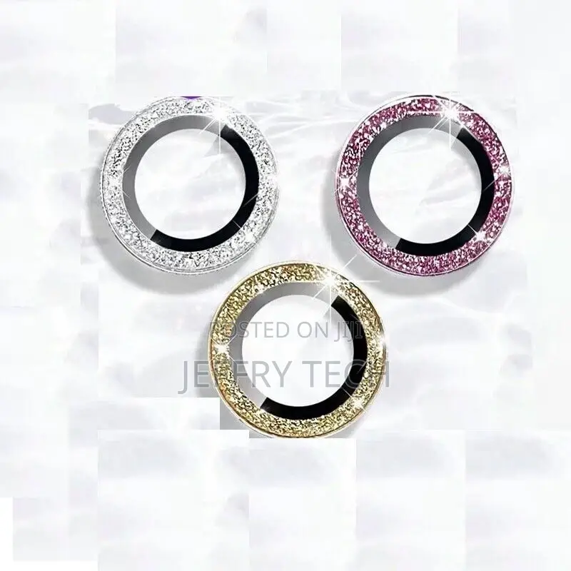 iPhone 14 13 12 11 Pro Max Metal Camera Lens Glitter Cover