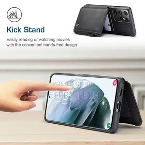 Caseme Samsung Galaxy S21 Ultra RFID Blocking Zipper Leather