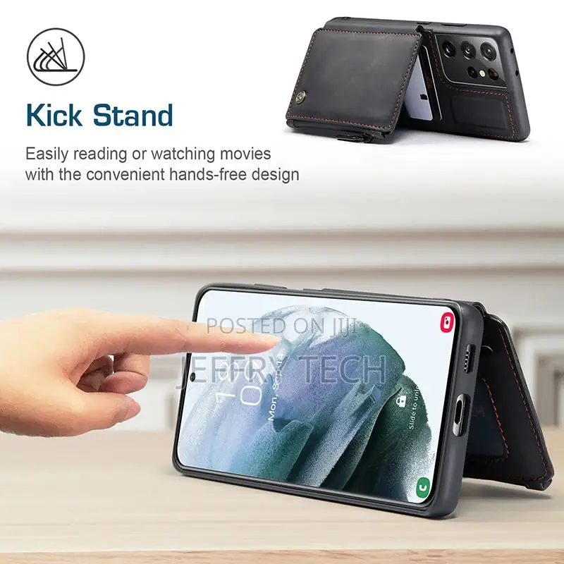 Caseme Samsung Galaxy S21 Ultra RFID Blocking Zipper Leather